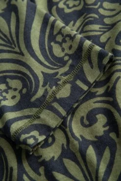 Nachtkleid Im Orientalischen Druck Grün-Schwarz Aufgenähte Bänder Baumwolle/Modal Große Größen Bis 54 -Pyjamas Für Zuhause 1223472 16605 6