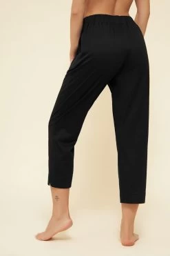 7/8-Hose In Schwarz Uni Puristisch Pyjamahose Mix & Match Baumwolle/Modal Große Größen Bis 54 -Pyjamas Für Zuhause 1223473 10995 2