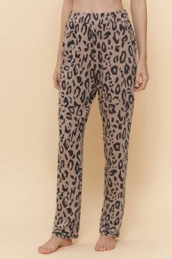 Pyjamahose Im Puristischen Leoparden-Druck Animalprint Mix & Match Baumwolle/Modal