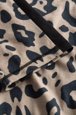 Nachthemd Im Puristischen Leoparden-Druck Animalprint Baumwolle/Modal -Pyjamas Für Zuhause 1223483 11572 5