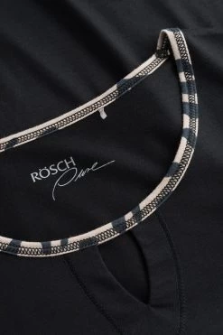 Pyjamashirt Mit Leo-Details A-Linie Schwarz Mix & Match Baumwolle/Modal -Pyjamas Für Zuhause 1223484 10995 4