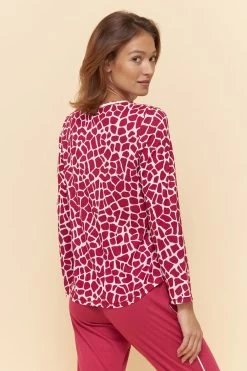 Shirt Im Modernen Druck Animalprint Rot-Weiß Mix & Match Baumwolle/Modal 9 Shirt Im Modernen Druck Animalprint Rot-Weiß Mix & Match Baumwolle/Modal -Pyjamas Für Zuhause 1223490 16815 2