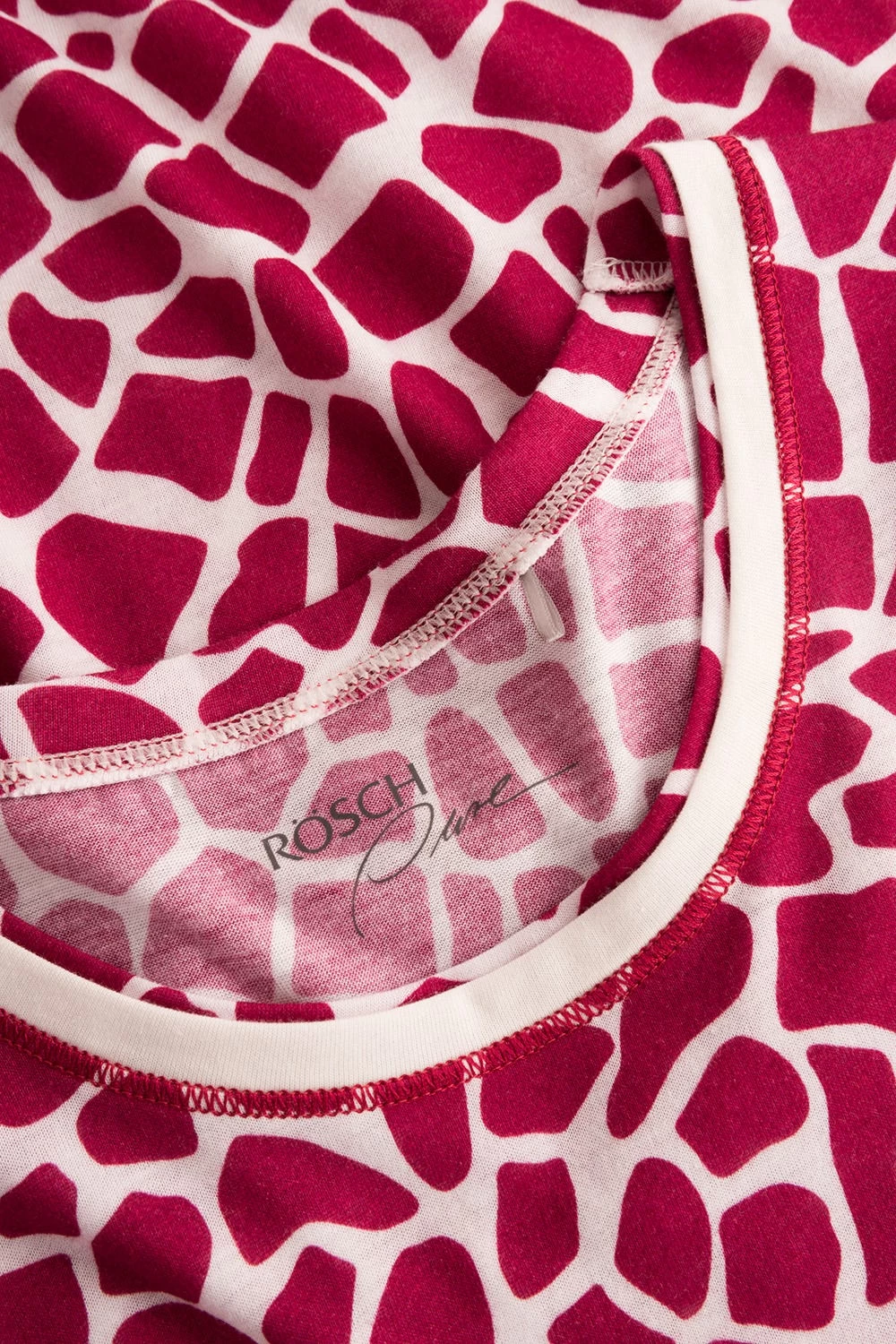 Shirt Im Modernen Druck Animalprint Rot-Weiß Mix & Match Baumwolle/Modal 5 Shirt Im Modernen Druck Animalprint Rot-Weiß Mix & Match Baumwolle/Modal - Image 5