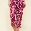 7/8-Hose Im Modernen Druck Animalprint Rot-Weiß Mix & Match Baumwolle/Modal