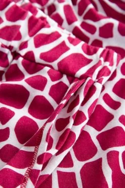 7/8-Hose Im Modernen Druck Animalprint Rot-Weiß Mix & Match Baumwolle/Modal -Pyjamas Für Zuhause 1223491 16815 5