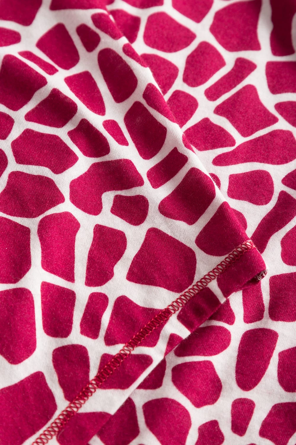 Nachthemd Im Modernen Druck Animalprint Rot-Weiß Baumwolle/Modal 7 Nachthemd Im Modernen Druck Animalprint Rot-Weiß Baumwolle/Modal - Image 7