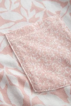 Nachthemd Im Floralen Mustermix Brusttasche 100% Baumwolle -Pyjamas Für Zuhause 1223503 16607 5