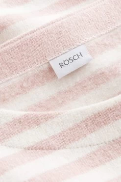 Hauskleid Im Ringeldruck In Rosa-Weiß Strickqualität Materialmix -Pyjamas Für Zuhause 1223510 16408 4