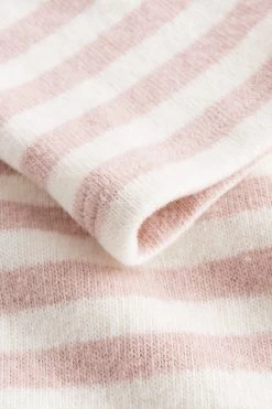 Hauskleid Im Ringeldruck In Rosa-Weiß Strickqualität Materialmix -Pyjamas Für Zuhause 1223510 16408 6