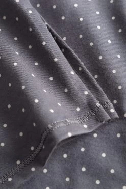 Nachthemd Im Tupfendruck Ziernähte 100% Baumwolle -Pyjamas Für Zuhause 1223526 16368 13