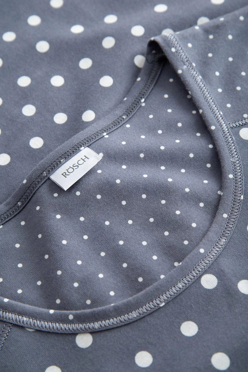 Nachtkleid Im Tupfendruck Ziernähte Maxi-Länge 100% Baumwolle 5 Nachtkleid Im Tupfendruck Ziernähte Maxi-Länge 100% Baumwolle - Image 5