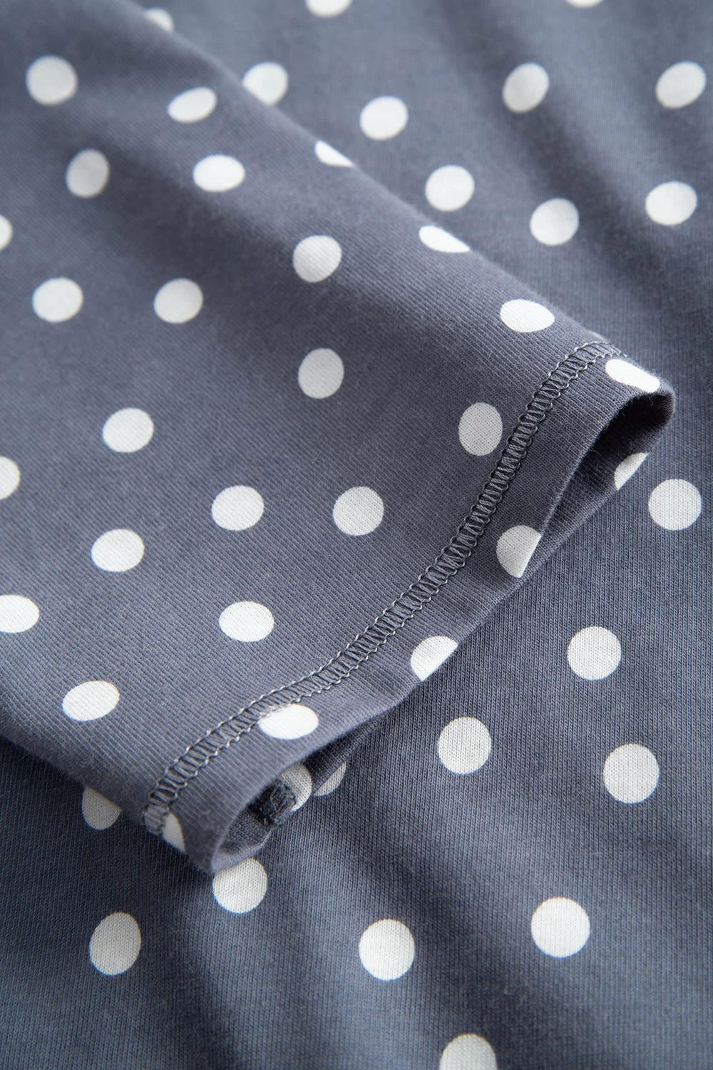 Nachtkleid Im Tupfendruck Ziernähte Maxi-Länge 100% Baumwolle 6 Nachtkleid Im Tupfendruck Ziernähte Maxi-Länge 100% Baumwolle - Image 6