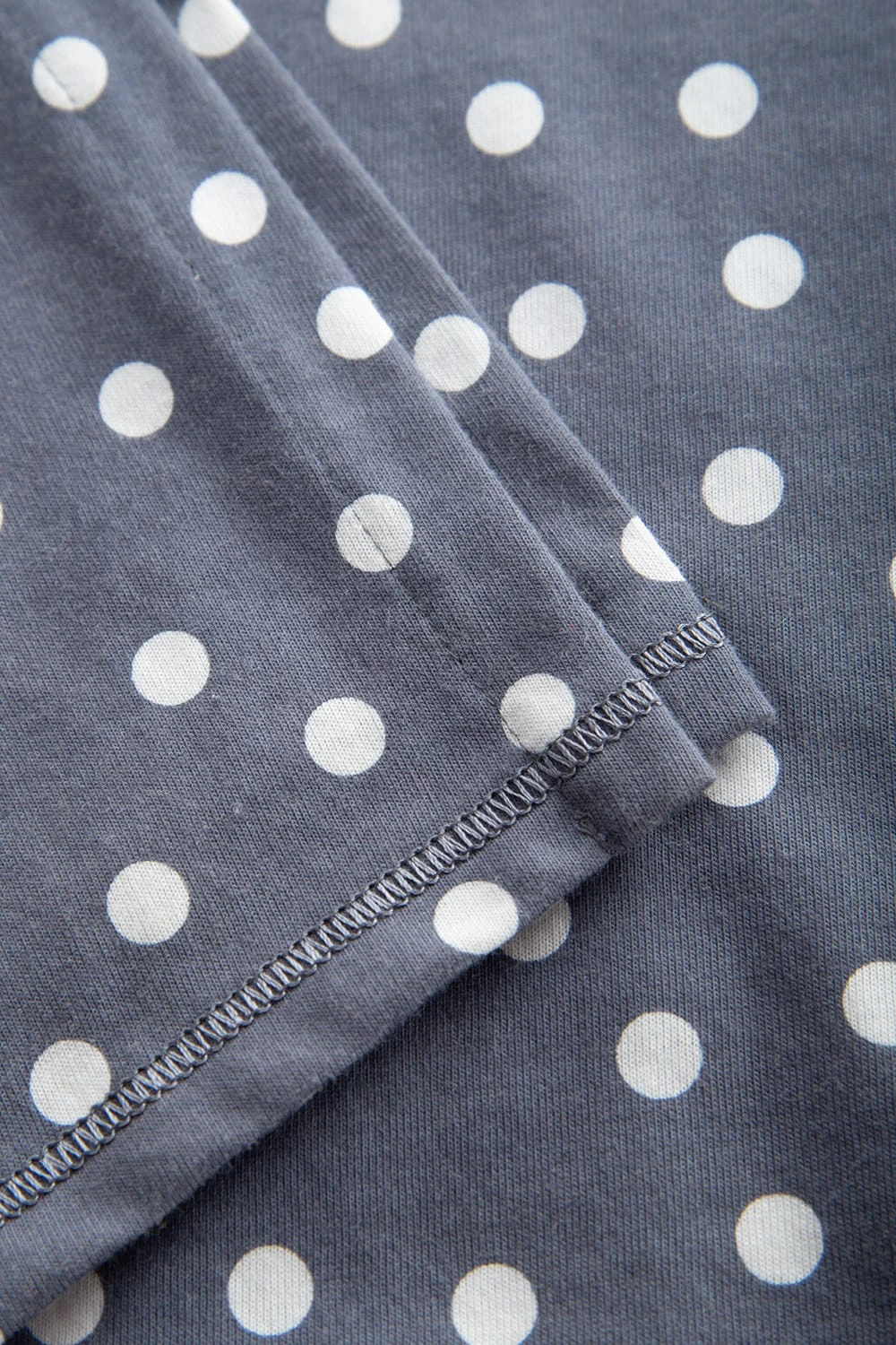 Nachtkleid Im Tupfendruck Ziernähte Maxi-Länge 100% Baumwolle 7 Nachtkleid Im Tupfendruck Ziernähte Maxi-Länge 100% Baumwolle - Image 7