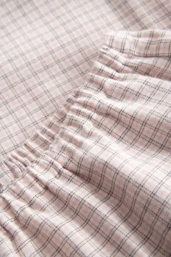 Pyjama Langarm Im Rosa Karodruck Flanell Herrenstil 100% Baumwolle -Pyjamas Für Zuhause 1223532 14709 6