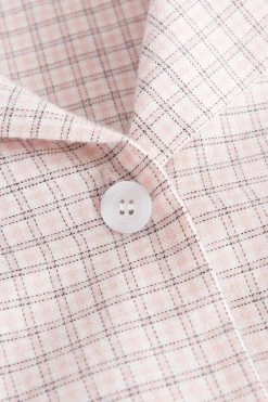 Nachthemd Langarm Im Rosa Karodruck Flanell Herrenstil 100% Baumwolle 12 Nachthemd Langarm Im Rosa Karodruck Flanell Herrenstil 100% Baumwolle -Pyjamas Für Zuhause 1223533 14709 5