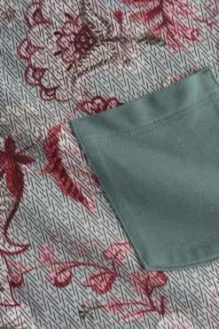 Pyjama Langarm Ornamentaler Blumen-Druck 100% Baumwolle 12 Pyjama Langarm Ornamentaler Blumen-Druck 100% Baumwolle -Pyjamas Für Zuhause 1223539 16541 5