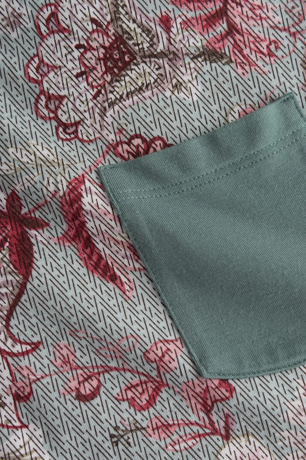 Pyjama Langarm Ornamentaler Blumen-Druck 100% Baumwolle 6 Pyjama Langarm Ornamentaler Blumen-Druck 100% Baumwolle - Image 6