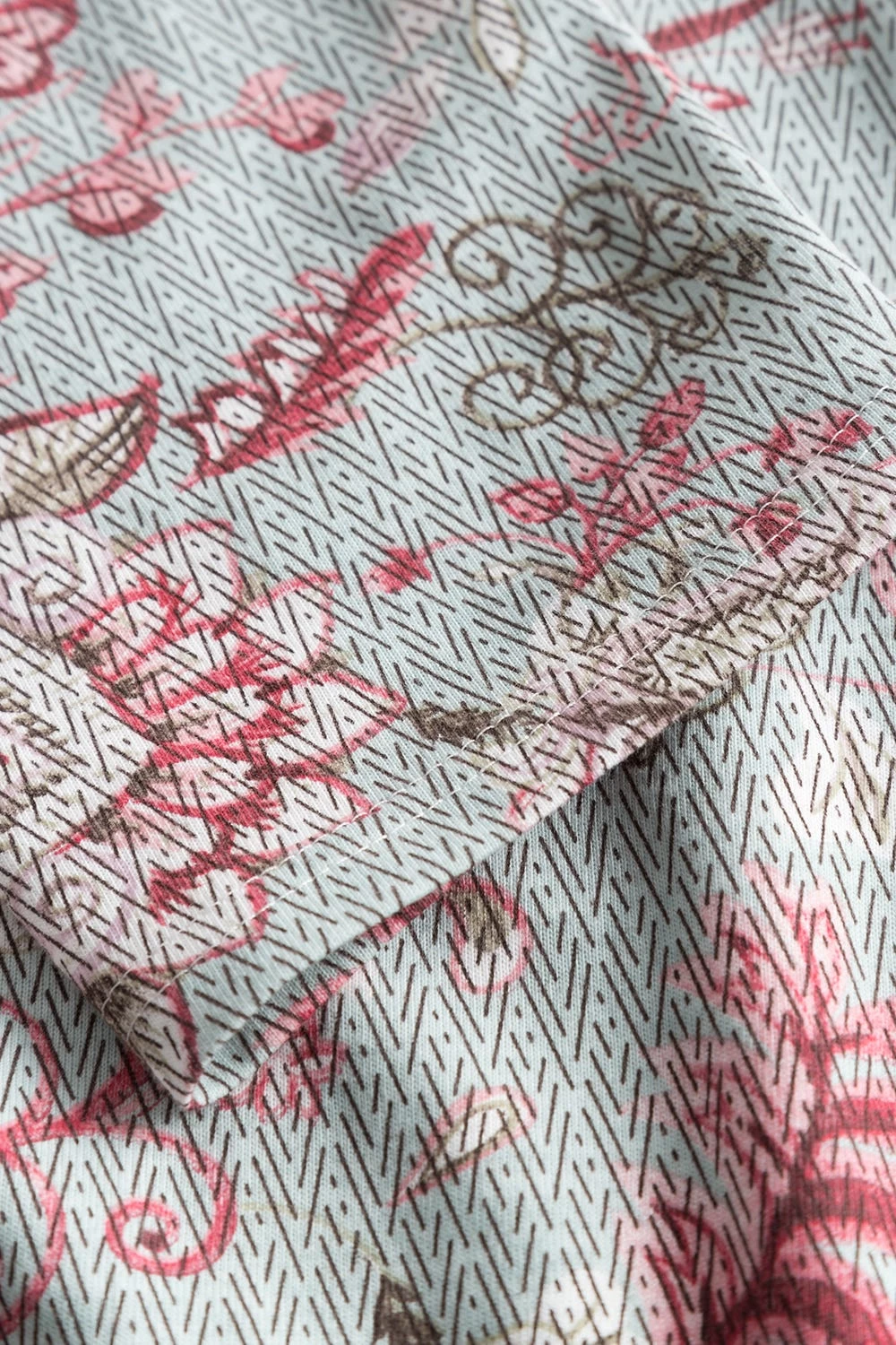 Nachthemd Langarm Ornamentaler Blumen-Druck 100% Baumwolle 6 Nachthemd Langarm Ornamentaler Blumen-Druck 100% Baumwolle - Image 6