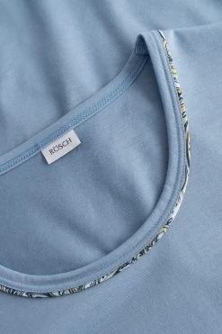 Pyjama Mit Paisley-Druck Blau Paspel 100% Baumwolle -Pyjamas Für Zuhause 1223545 13117 4