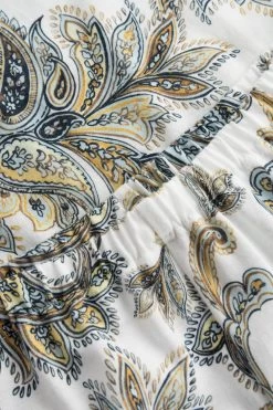 Pyjama Mit Paisley-Druck Blau Paspel 100% Baumwolle -Pyjamas Für Zuhause 1223545 13117 6