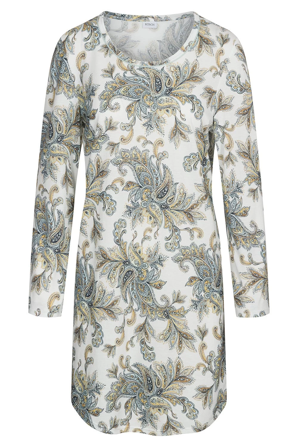 Nachthemd Im Paisley-Druck Paspel 100% Baumwolle 2 Nachthemd Im Paisley-Druck Paspel 100% Baumwolle - Image 2