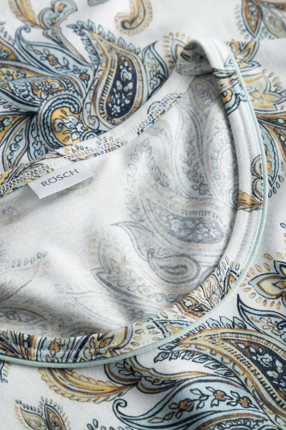 Nachthemd Im Paisley-Druck Paspel 100% Baumwolle 6 Nachthemd Im Paisley-Druck Paspel 100% Baumwolle - Image 6