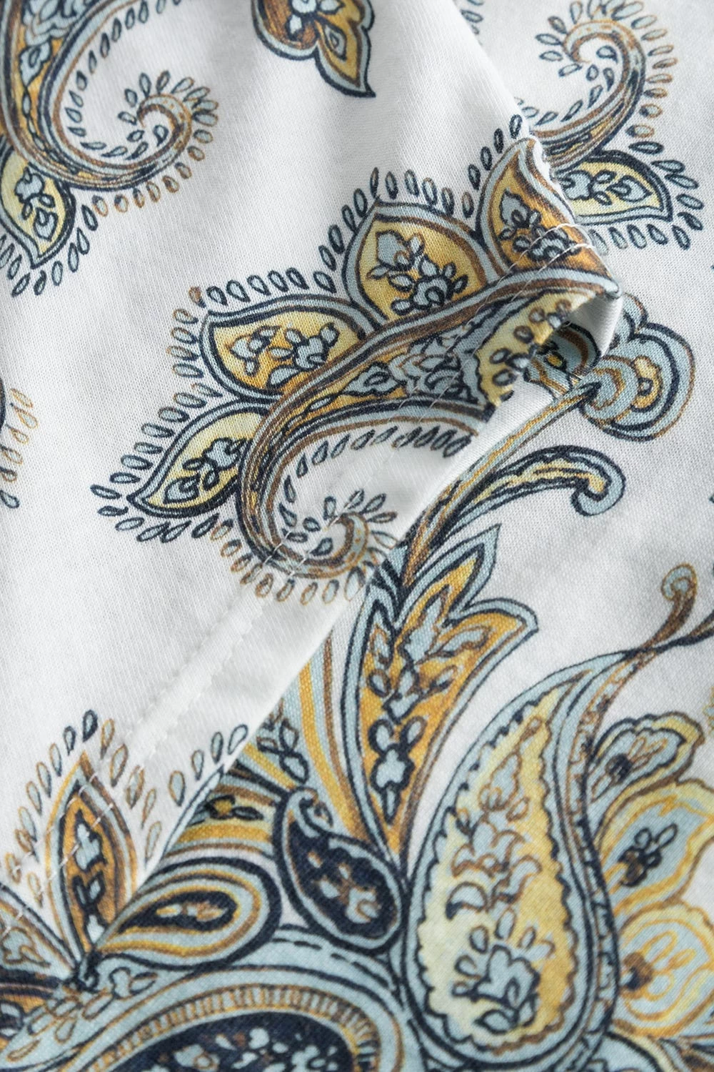Nachthemd Im Paisley-Druck Paspel 100% Baumwolle 7 Nachthemd Im Paisley-Druck Paspel 100% Baumwolle - Image 7