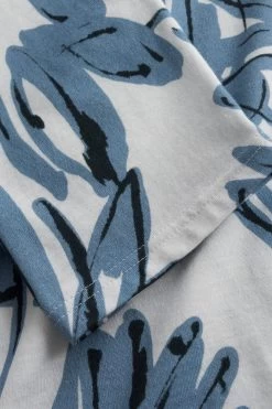 Pyjama Mit Blauem Blumen-Druck Stehkragen 100% Baumwolle 12 Pyjama Mit Blauem Blumen-Druck Stehkragen 100% Baumwolle -Pyjamas Für Zuhause 1223558 16383 12