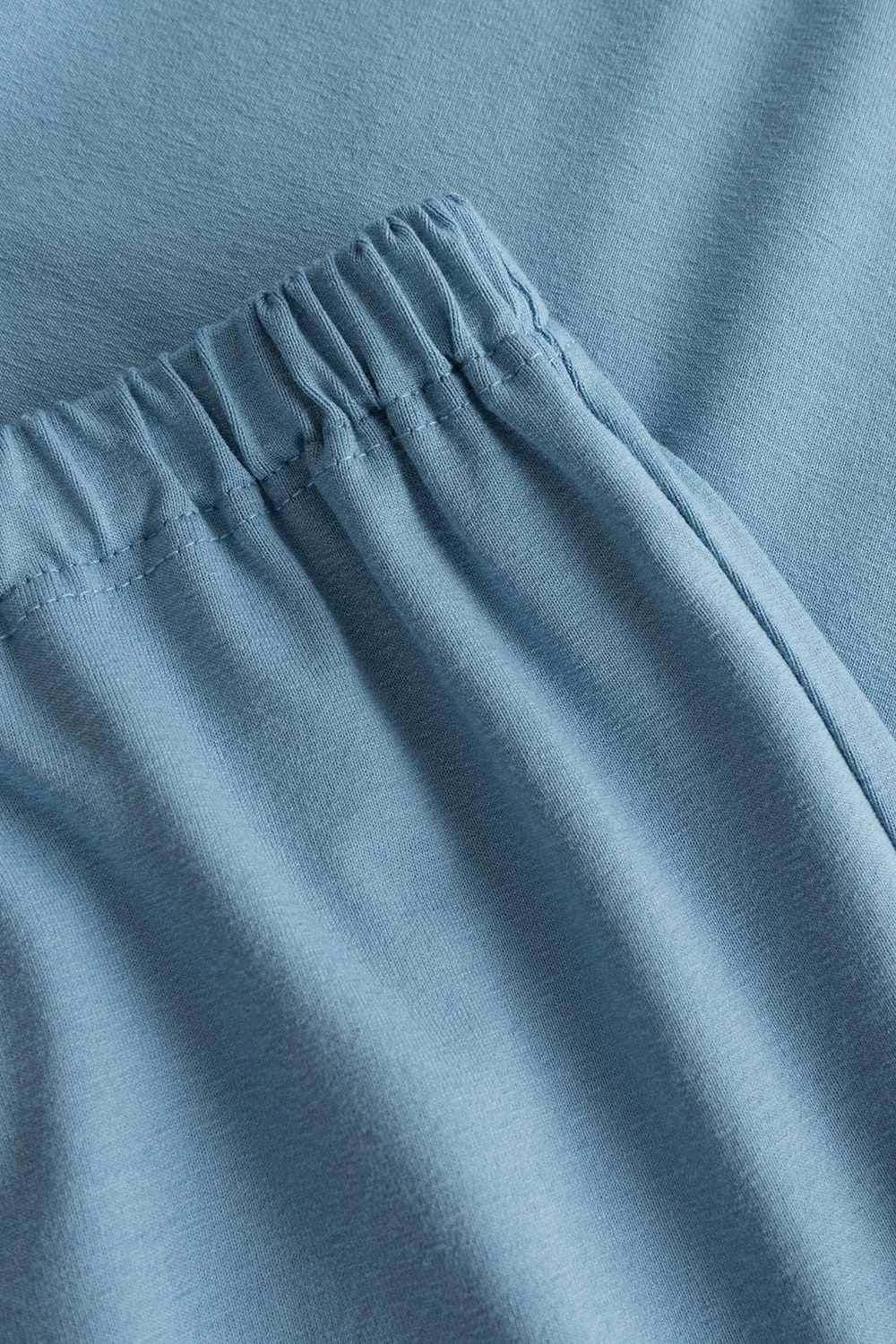 Pyjama Mit Blauem Blumen-Druck Stehkragen 100% Baumwolle 7 Pyjama Mit Blauem Blumen-Druck Stehkragen 100% Baumwolle - Image 7