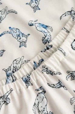 Pyjama Mit Verspieltem Katzen-Druck Durchzugband Baumwolle/Modal -Pyjamas Für Zuhause 1223563 16085 6