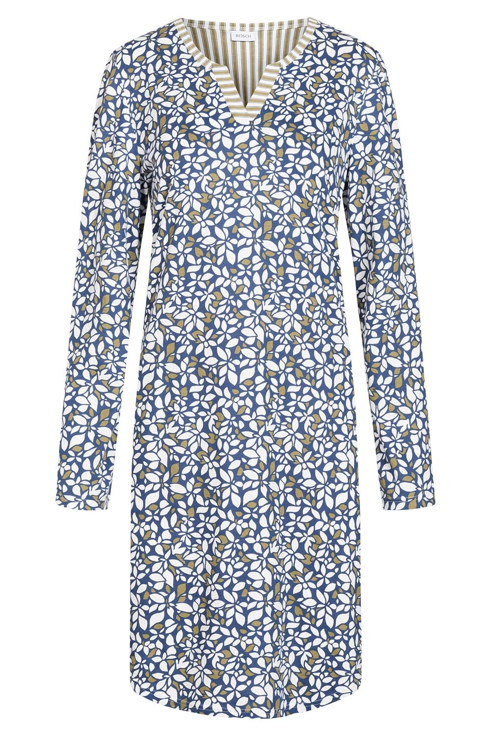 Nachthemd Im Modernen Mustermix Blau-Grün 100% Baumwolle 2 Nachthemd Im Modernen Mustermix Blau-Grün 100% Baumwolle - Image 2