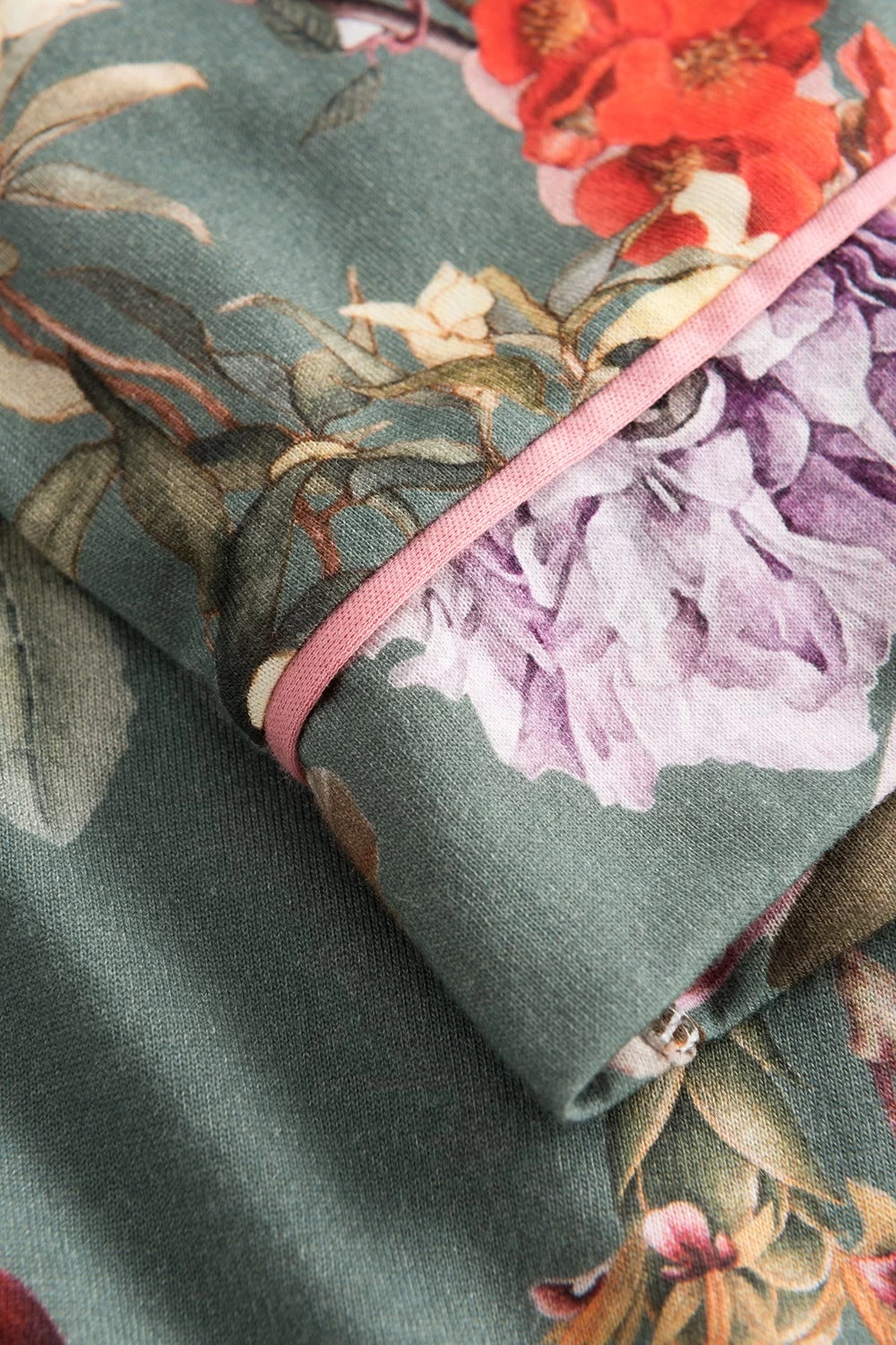 Pyjama Im Romantischen Blumendruck Kimono-Stil Baumwolle/Modal 6 Pyjama Im Romantischen Blumendruck Kimono-Stil Baumwolle/Modal - Image 6