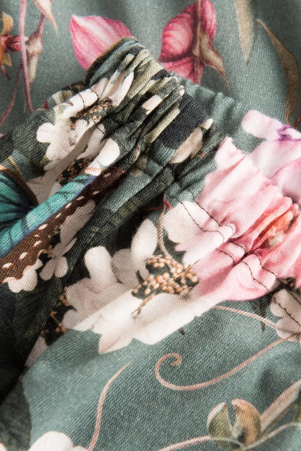 Pyjama Im Romantischen Blumendruck Kimono-Stil Baumwolle/Modal 7 Pyjama Im Romantischen Blumendruck Kimono-Stil Baumwolle/Modal - Image 7