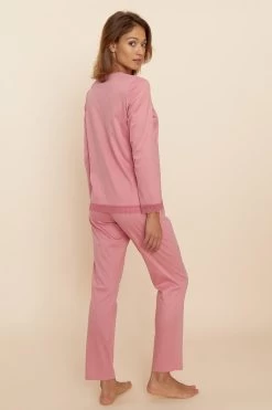 Pyjama Mit Spitzendetails Rosa Knopfleiste 100% Baumwolle 9 Pyjama Mit Spitzendetails Rosa Knopfleiste 100% Baumwolle -Pyjamas Für Zuhause 1223608 16372 2