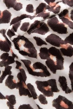 Pyjama Mit Leo-Blumendruck Grau Leggings Baumwolle/Elasthan -Pyjamas Für Zuhause 1223620 16425 4