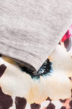 Pyjama Mit Leo-Blumendruck Grau Leggings Baumwolle/Elasthan -Pyjamas Für Zuhause 1223620 16425 6