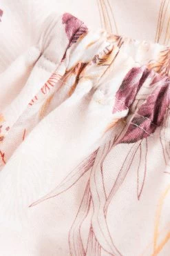 Pyjama Mit Romantischem Feder-Druck Umlegekragen Baumwolle/Modal -Pyjamas Für Zuhause 1223653 16576 6