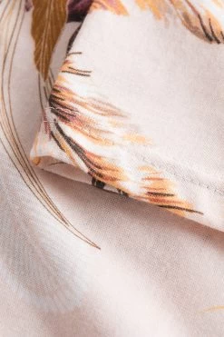 Nachthemd Im Romantischen Feder-Druck Umlegekragen Baumwolle/Modal -Pyjamas Für Zuhause 1223654 16576 6