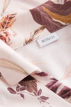 Nachtkleid Im Romantischen Feder-Druck Umlegekragen Baumwolle/Modal -Pyjamas Für Zuhause 1223655 16576 11