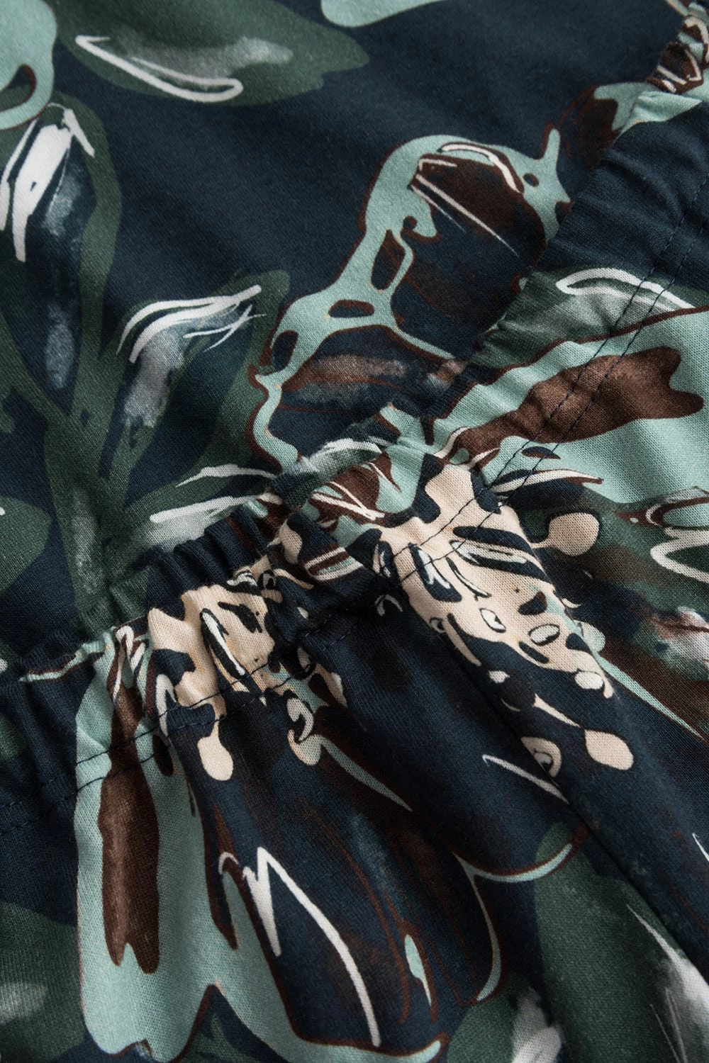 Pyjama Mit Ansprechendem Blumen-Druck Paspel Baumwolle/Modal 7 Pyjama Mit Ansprechendem Blumen-Druck Paspel Baumwolle/Modal - Image 7