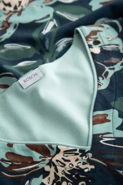 Nachthemd Im Ansprechenden Blumen-Druck Paspel Baumwolle/Modal -Pyjamas Für Zuhause 1223667 15647 4