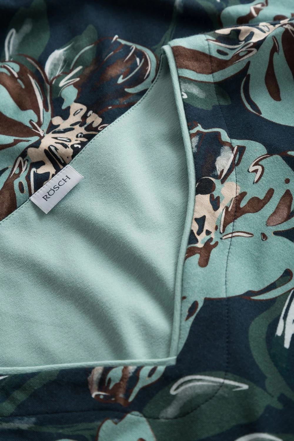 Nachtkleid Im Ansprechenden Blumen-Druck Paspel Maxi-Länge Baumwolle/Modal 5 Nachtkleid Im Ansprechenden Blumen-Druck Paspel Maxi-Länge Baumwolle/Modal - Image 5