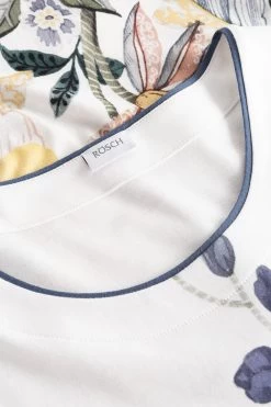 Nachthemd Mit Floralem Druck Paspel Maxi-Länge 100% Baumwolle -Pyjamas Für Zuhause 1223681 16429 4