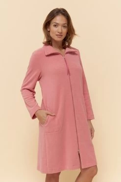 Hausmantel Aus Flausch Mit Reißverschluss Kuschelig Weich Baumwolle/Polyester -Pyjamas Für Zuhause 1223774 16372 3
