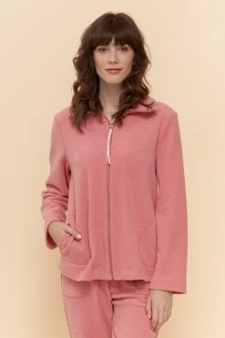 Hausanzug Aus Flausch Mit Reißverschluss Kuschelig Weich Baumwolle/Polyester -Pyjamas Für Zuhause 1223775 16372 10