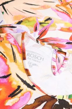 Shirt Im Fröhlichen Blätter-Druck Bunt Sommer Mix & Match Viskose/Elasthan -Pyjamas Für Zuhause 1232001 16364 4