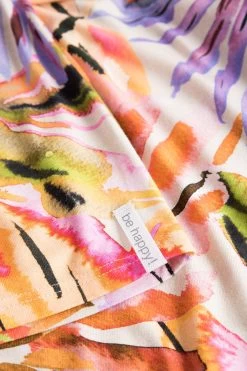 Bermuda Im Fröhlichen Blätter-Druck Bunt Sommer Mix & Match Viskose/Elasthan -Pyjamas Für Zuhause 1232003 16364 6