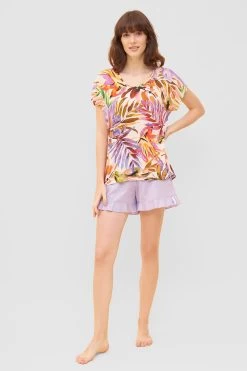 Shorts Mit Volants Und Stickerei "summer" Mix & Match Viskose/Elasthan -Pyjamas Für Zuhause 1232008 15608 3