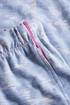 Hose Im Blauen Camouflage-Druck Kontrast-Streifen Mix & Match Baumwolle/Elasthan -Pyjamas Für Zuhause 1232009 11574 5