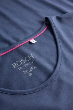 3/4-Shirt Mit Kontrast-Paspeln Lässig Basic Mix & Match Baumwolle/Elasthan -Pyjamas Für Zuhause 1232010 11694 4